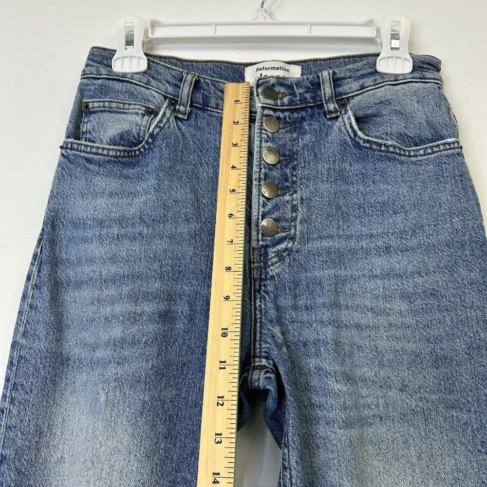 Reformation‎ Liza High Rise Straight Jeans Womens Size 27 - Picture 8 of 10